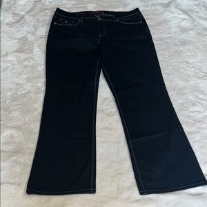 Gloria Vanderbilt Women’s Black Wide Leg Flare Jeans SZ 14